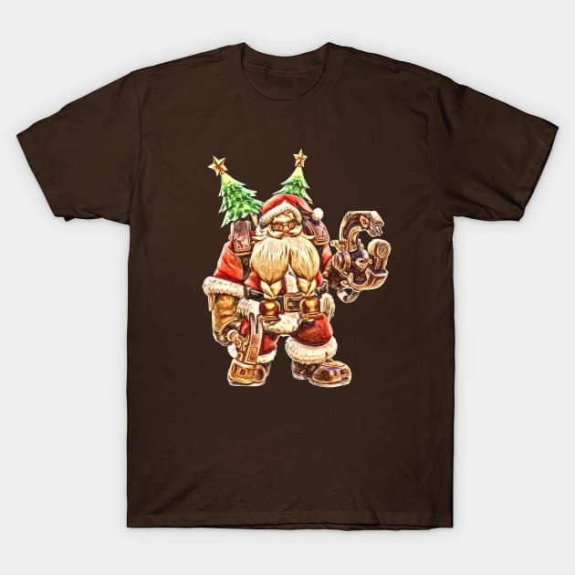 Overwatch Torbjorn Santa Clad T-Shirt by Green_Shirts
